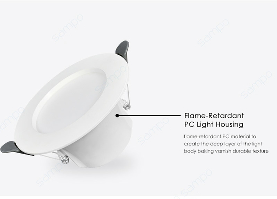 9W 12W LEDは引込んだDownlight 4000K 6000Kの正方形を引込め改装をつける
