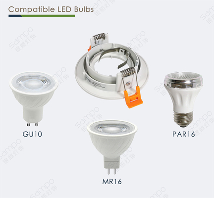 Mr16 G5.3 Gu10の球根はDownlightハウジングのダイ カストのアルミニウム ハウジングを引込めた
