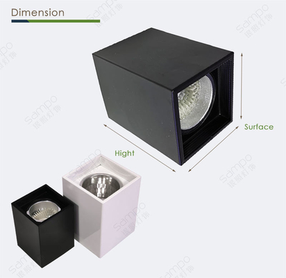 7W 12W 30W表面によって取付けられるDownlightハウジングE27の黒のスポットライト